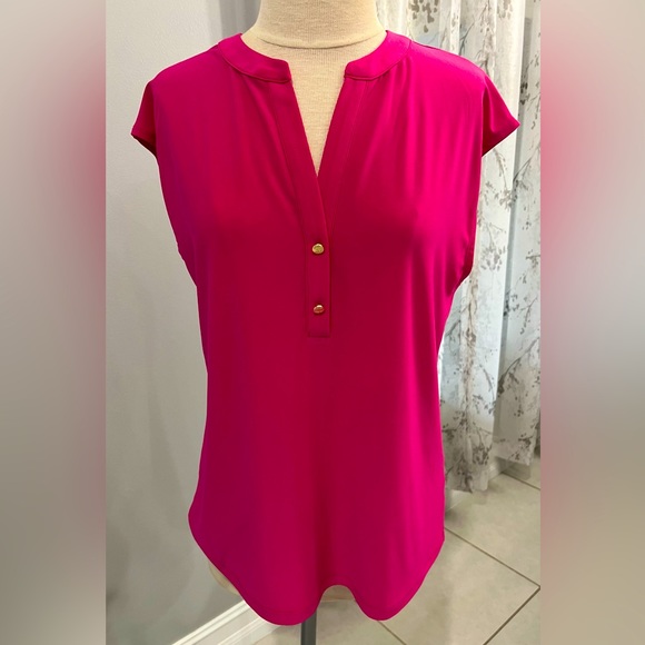 😍Anne Klein sleeveless fuchsia top, NWT - Picture 1 of 6
